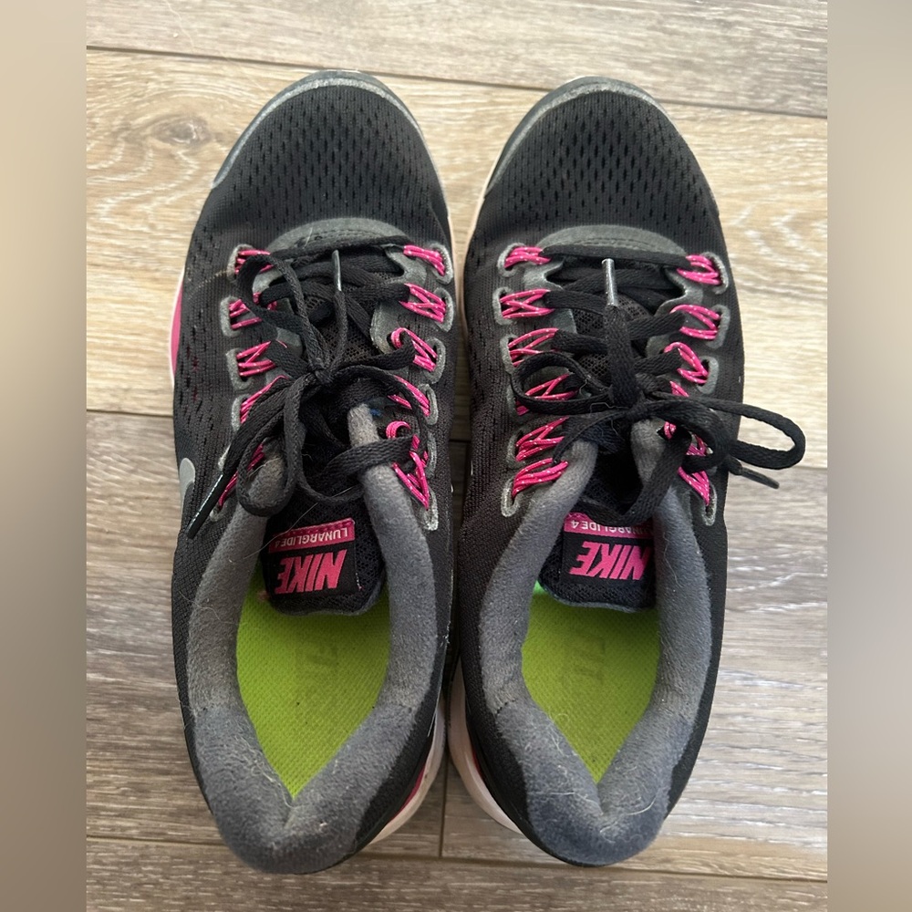 Nike black and pink sneakers Lunarglide 4, size 7